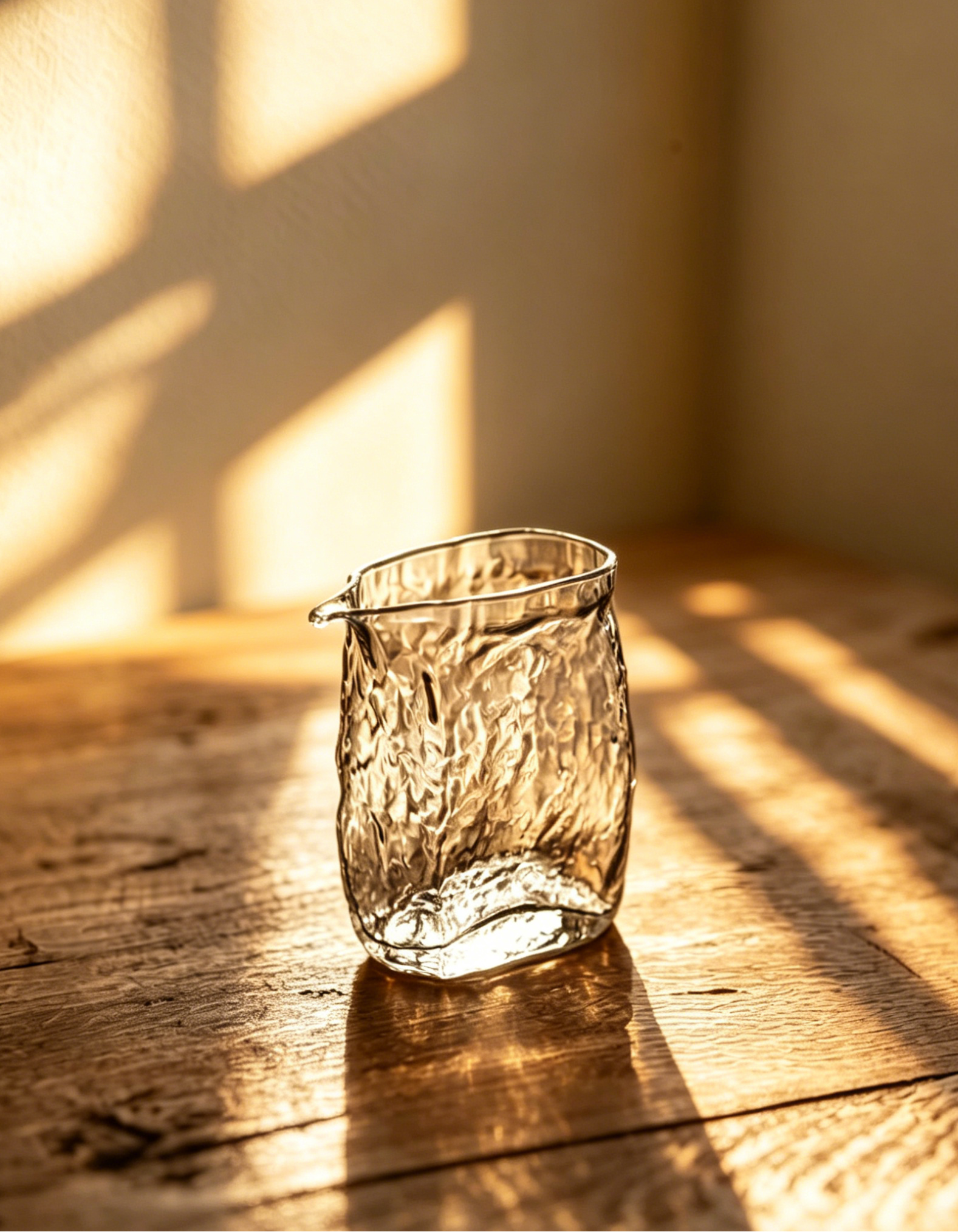 玻璃錘紋四方公道杯